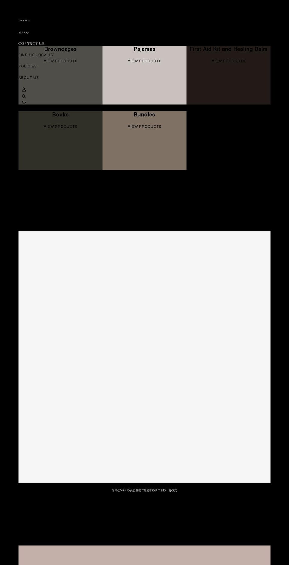 browndages.com shopify website screenshot