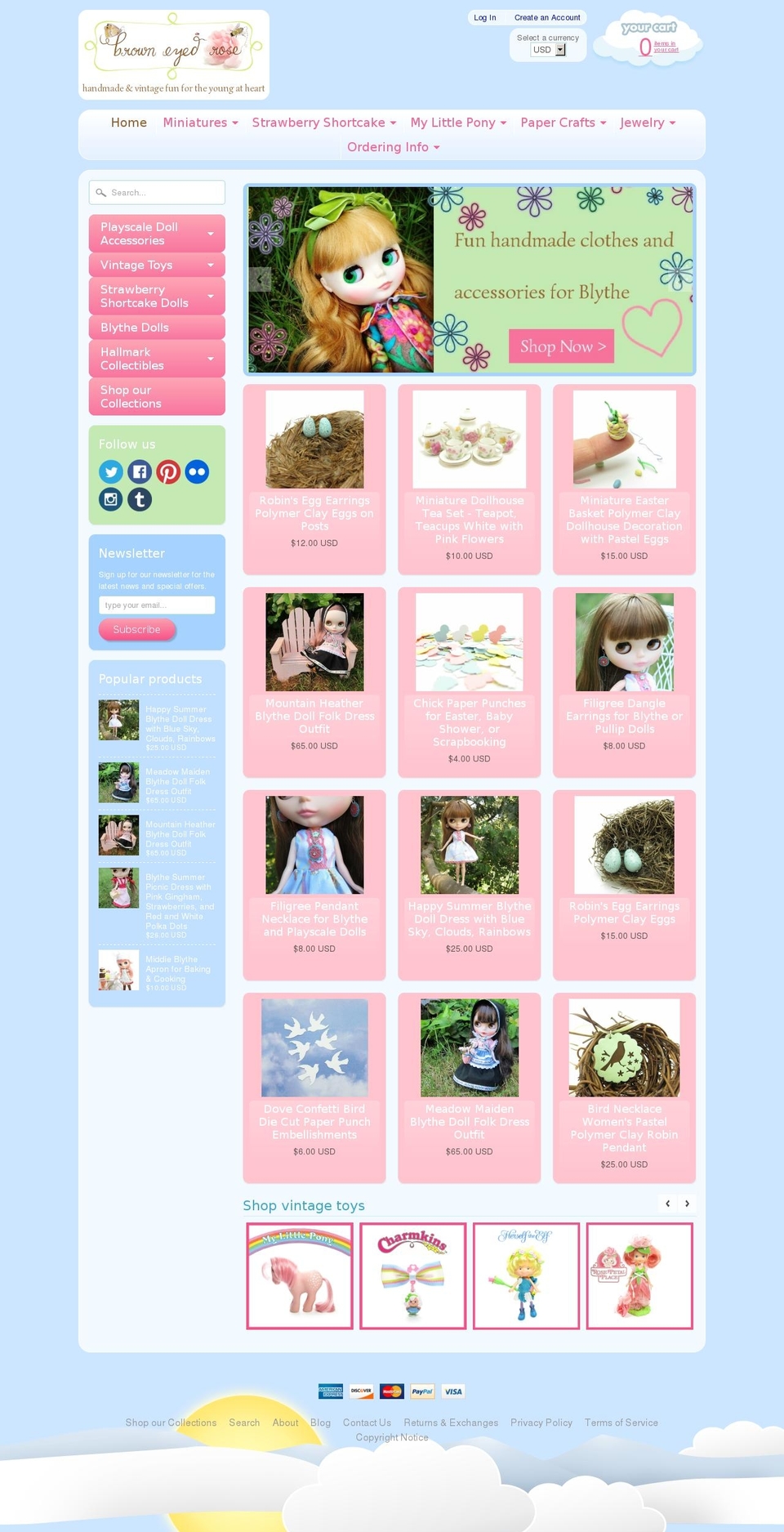 browneyedrose.com shopify website screenshot