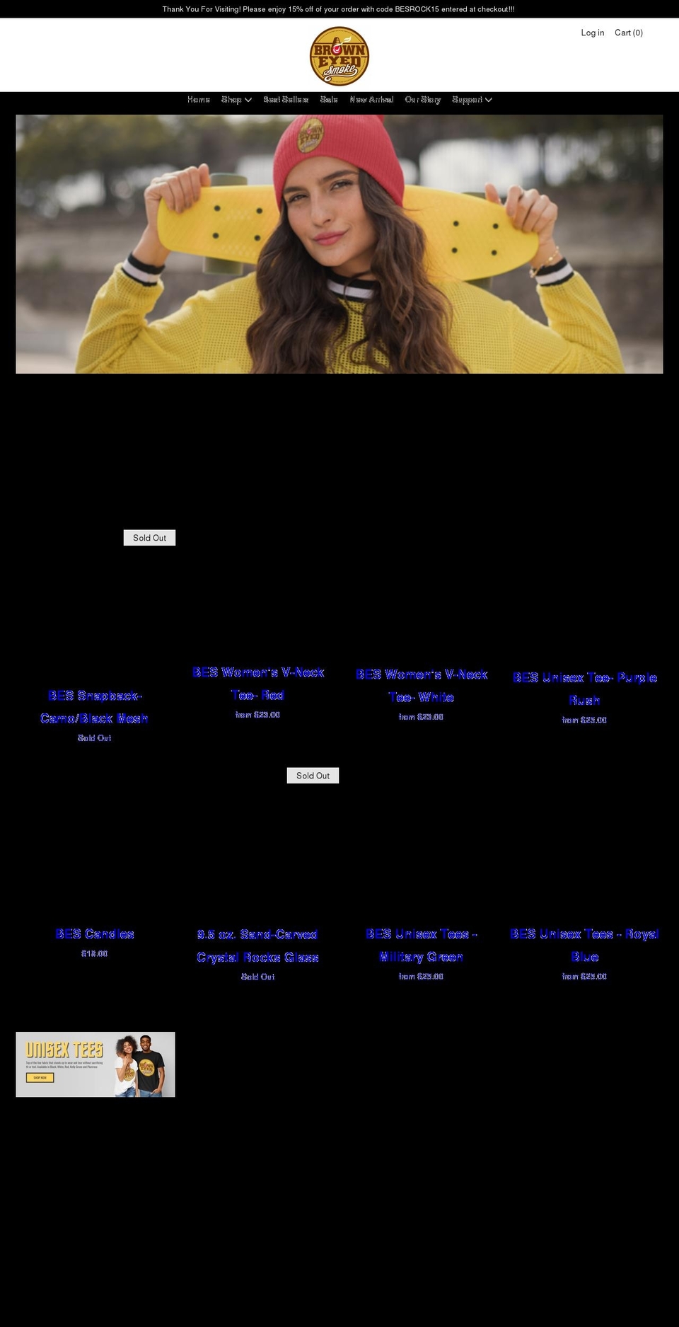 browneyedsmokellc.com shopify website screenshot