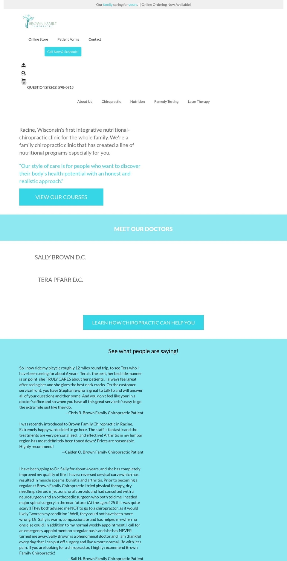 brownfamily-dc.com shopify website screenshot