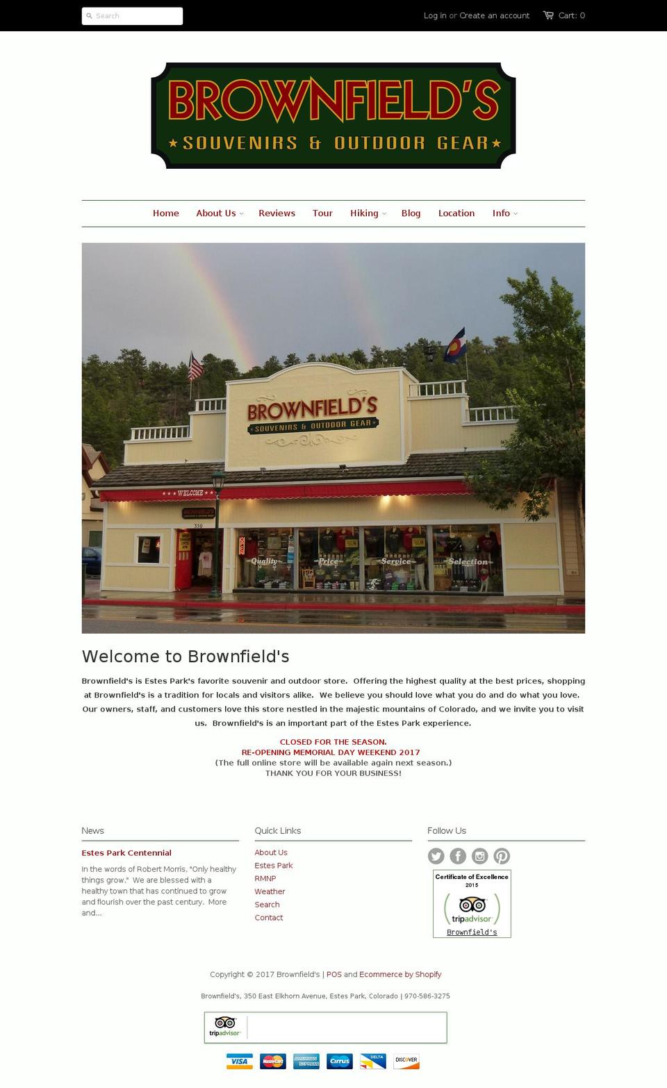 brownfieldstrading.com shopify website screenshot