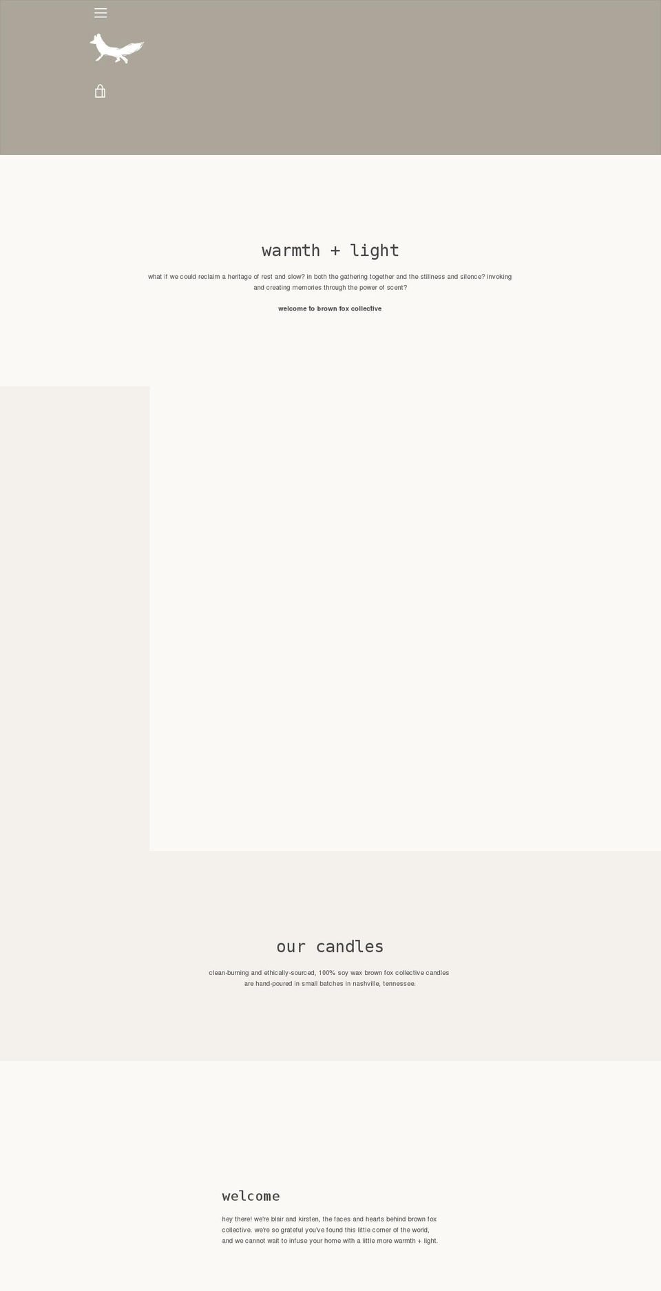 brownfoxcollective.com shopify website screenshot