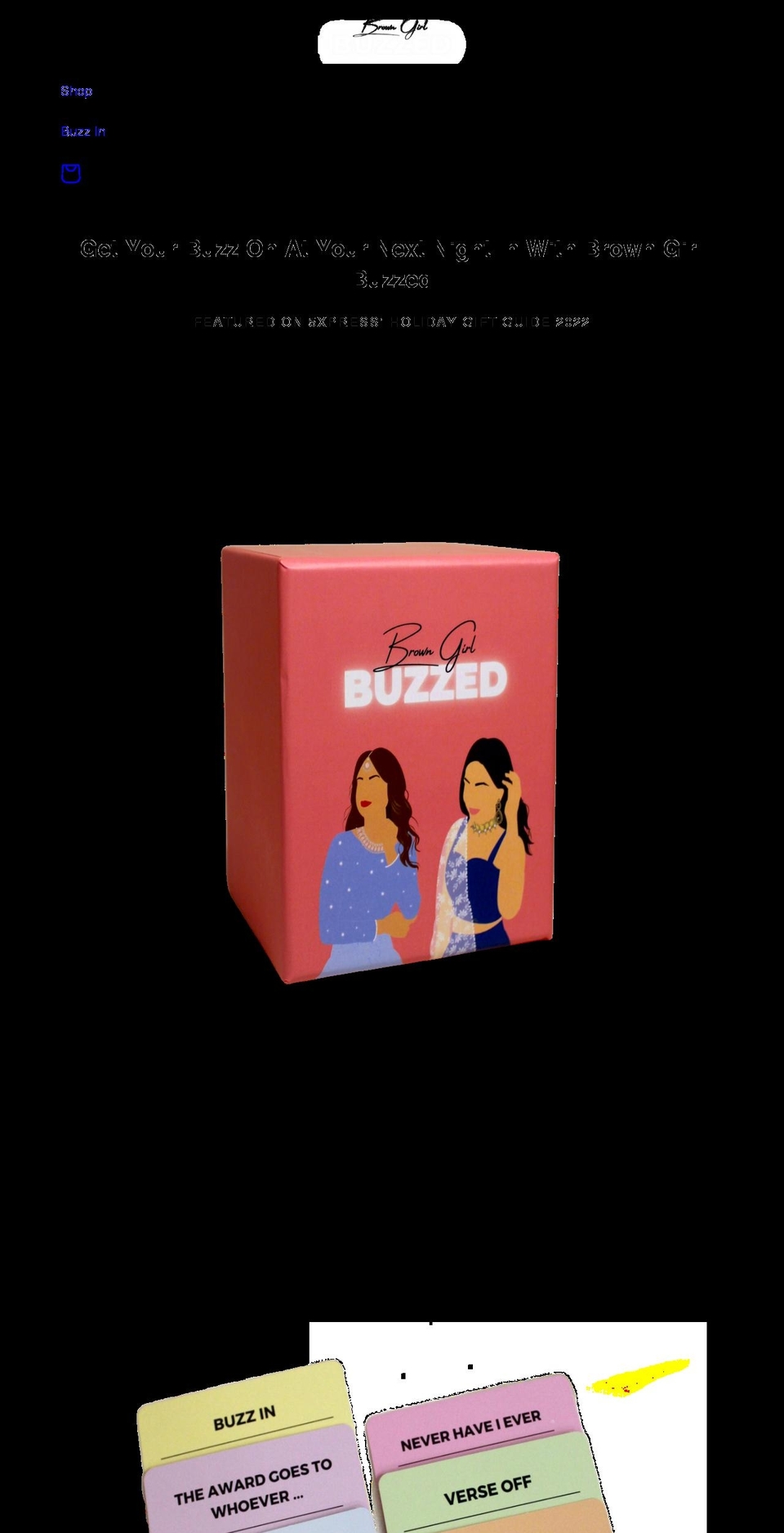 browngirlbuzzed.com shopify website screenshot