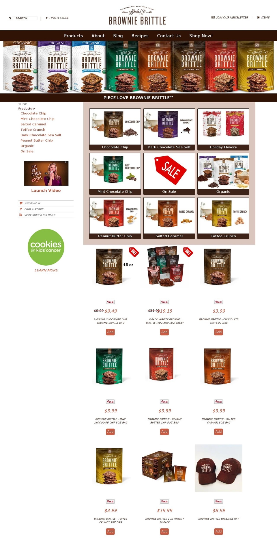 browniebrittle.myshopify.com shopify website screenshot