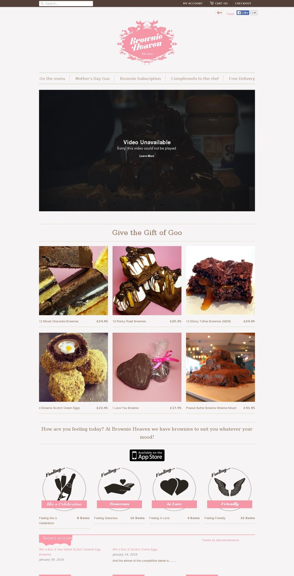 brownieheaven.co.uk shopify website screenshot