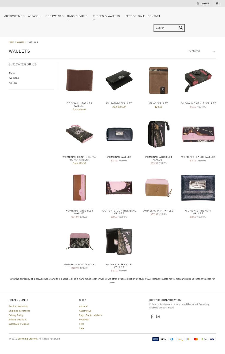 turbo -- WH Shopify theme site example browningwallets.com