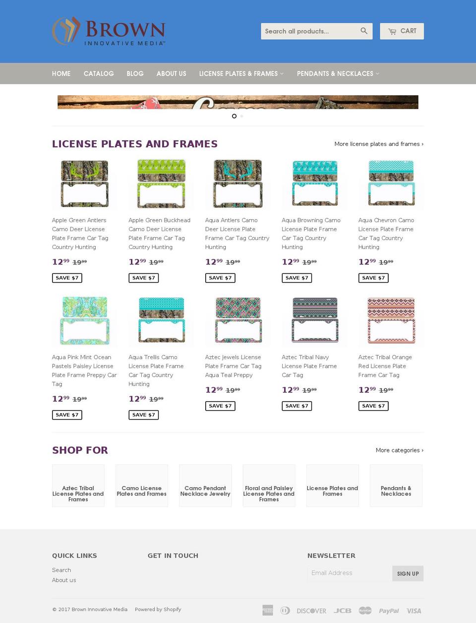 browninnovativemedia.com shopify website screenshot