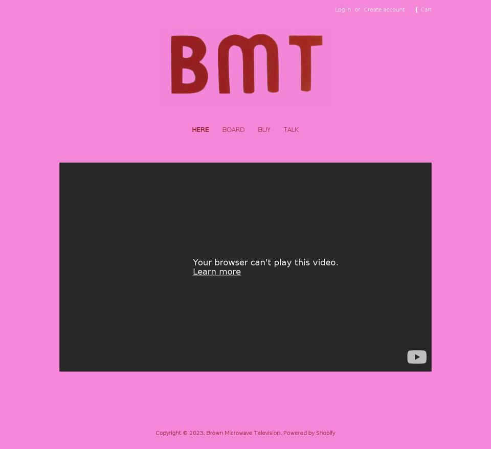 brownmicrowavetelevision.com — Shopify storefront screenshot