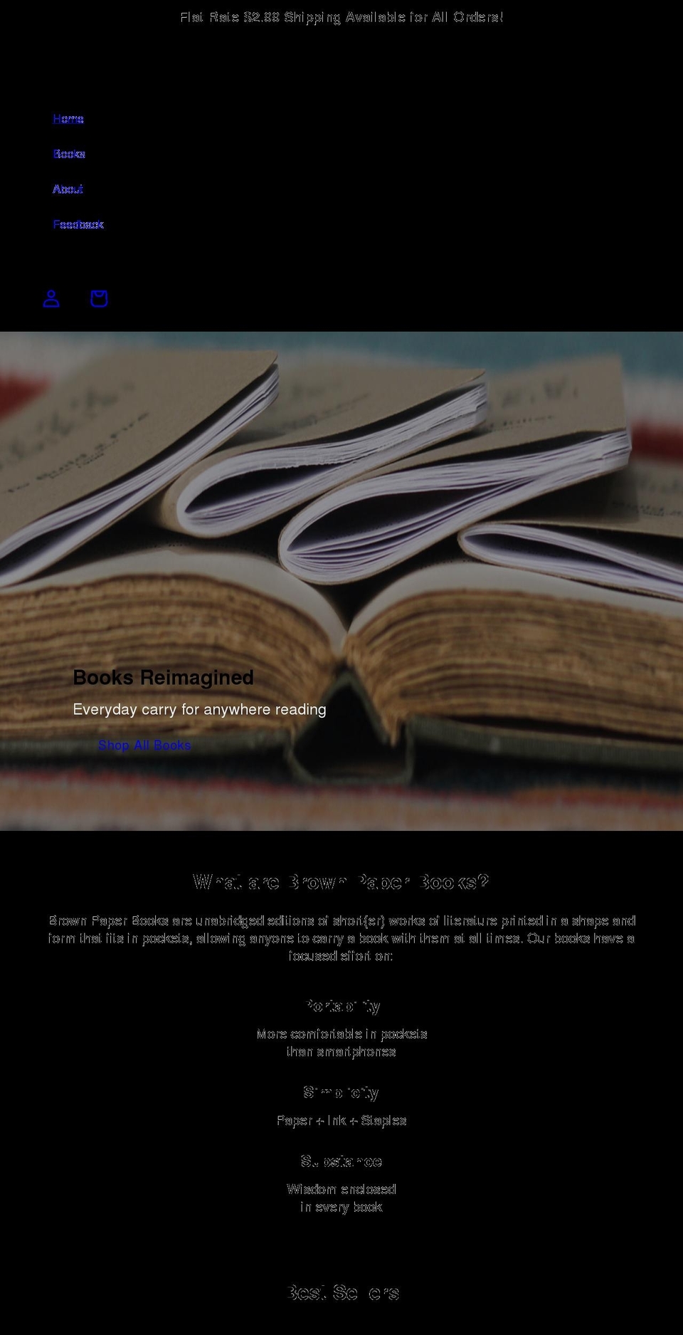 brownpaperbooks.com shopify website screenshot