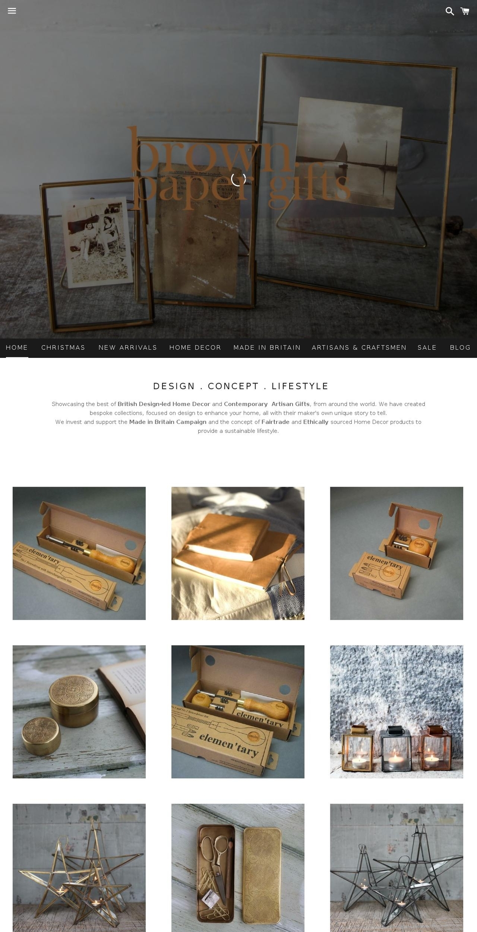 brownpapergifts.com shopify website screenshot