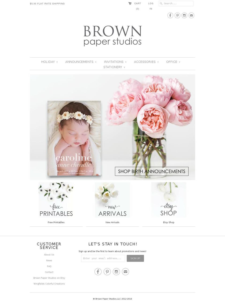 brownpaperstudios.com shopify website screenshot