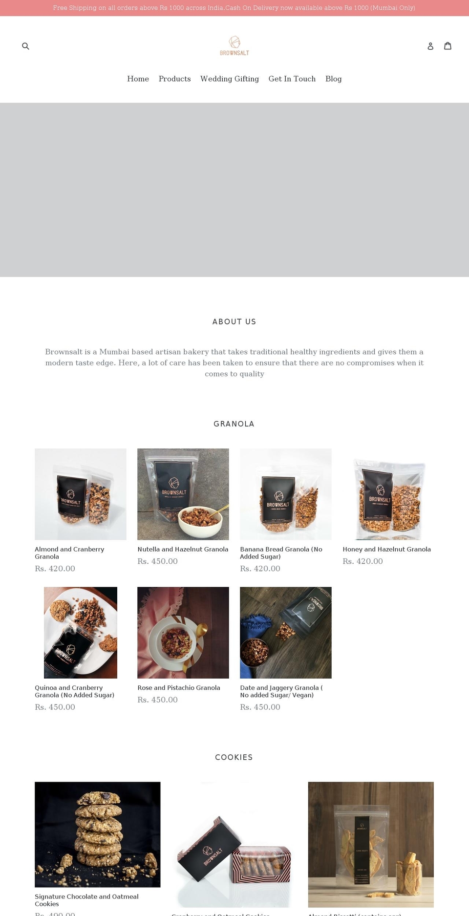 brownsaltbakery.com shopify website screenshot