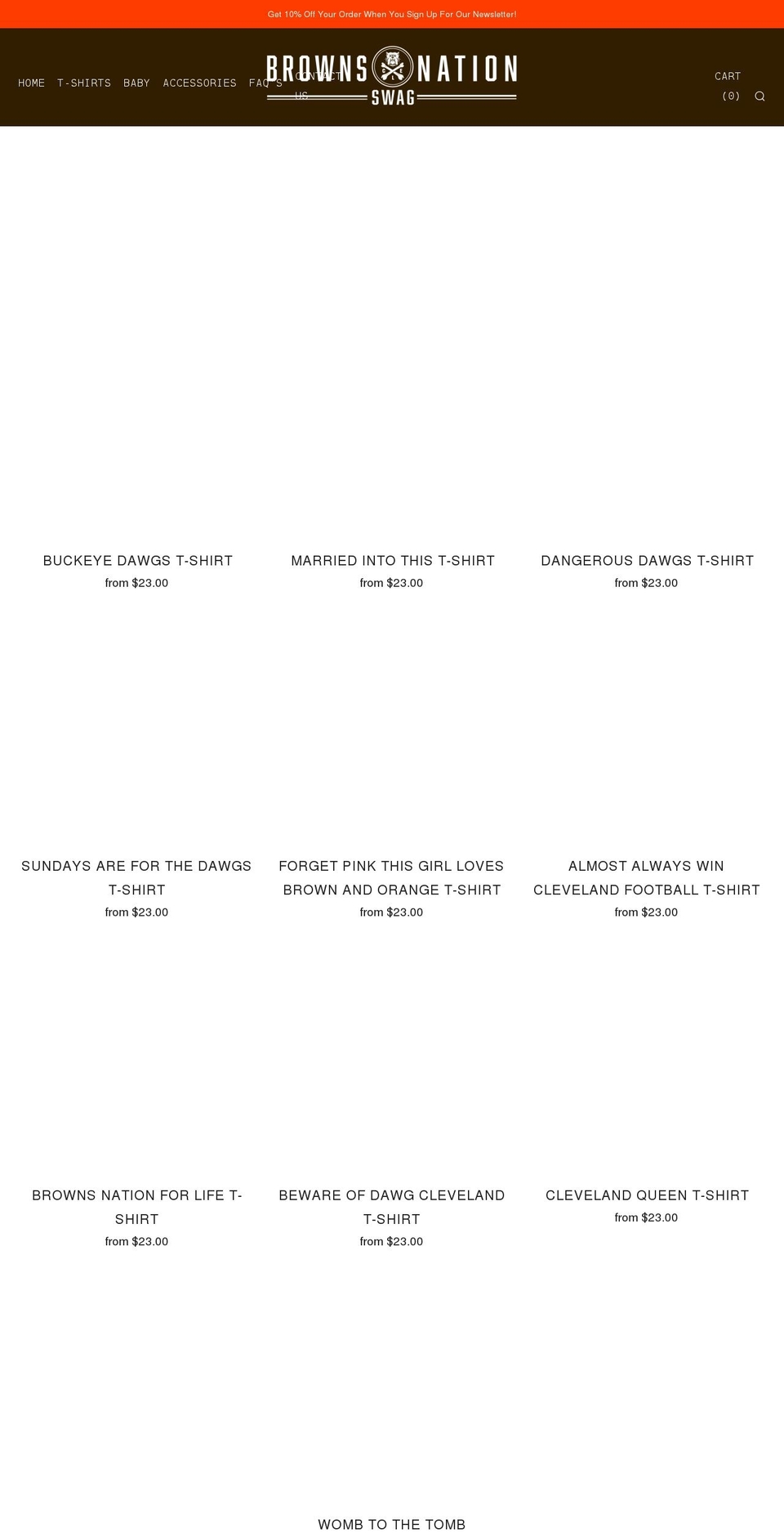 brownsnationswag.com shopify website screenshot