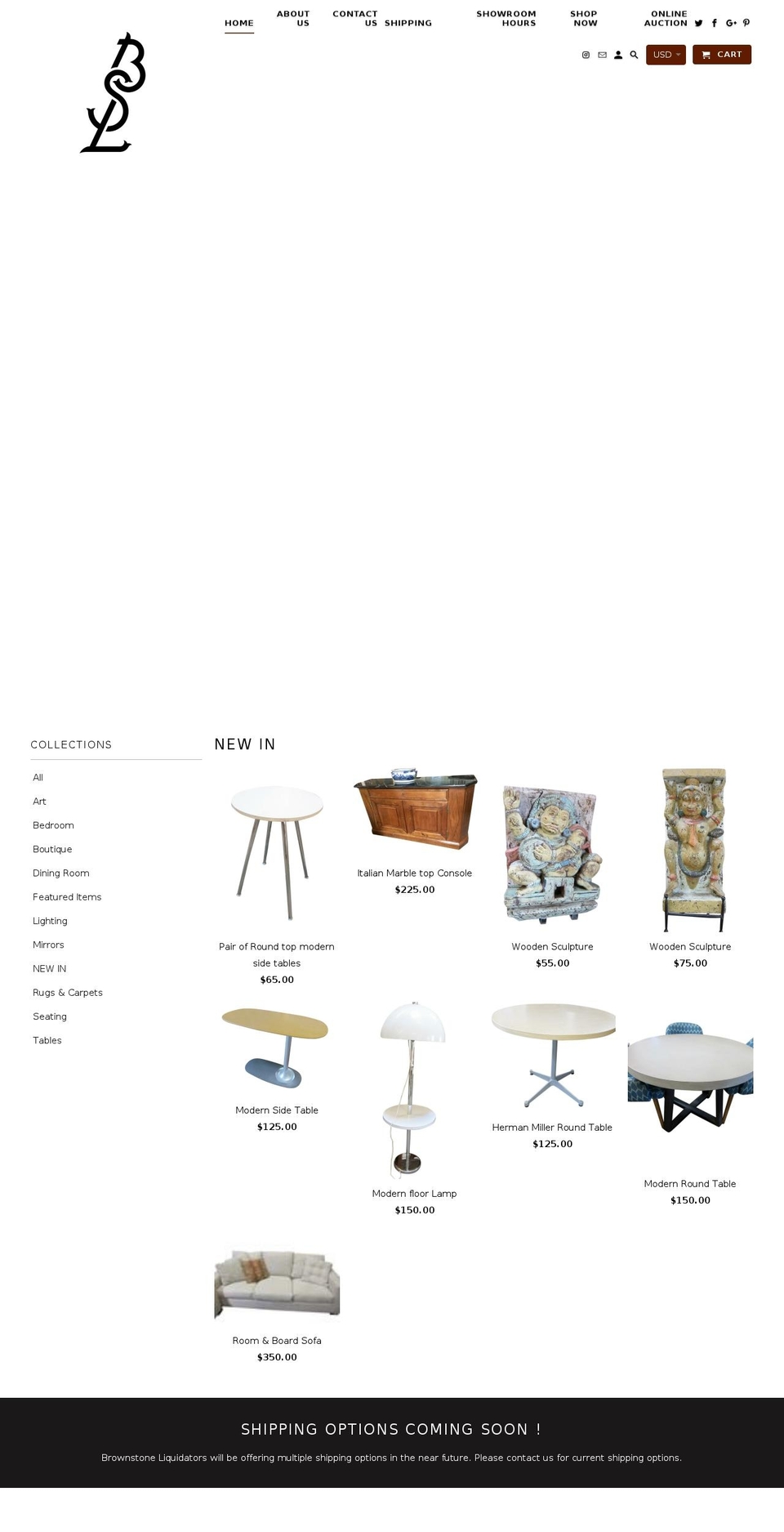 brownstoneliquidators.net shopify website screenshot