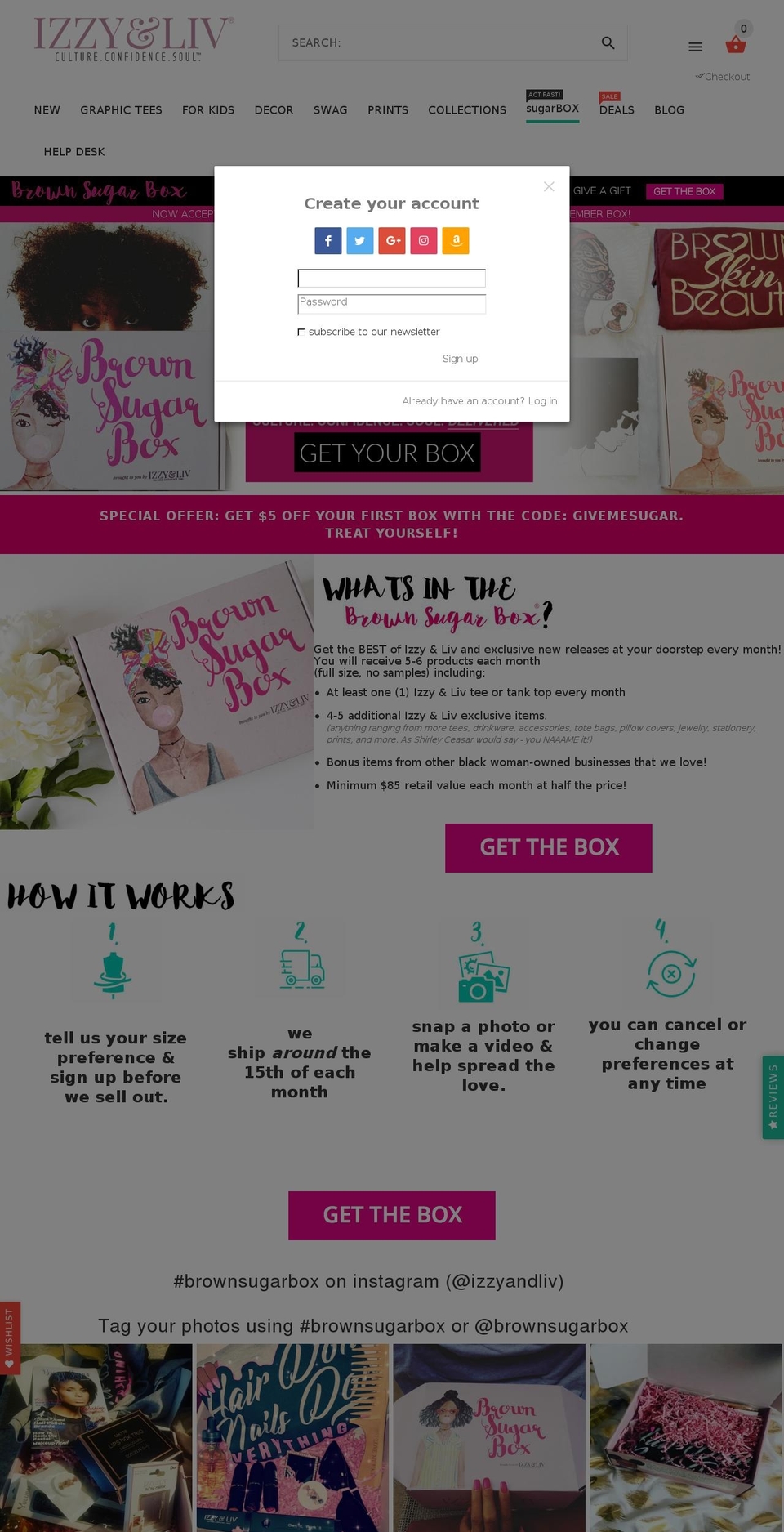 brownsugarbox.com — Shopify storefront screenshot