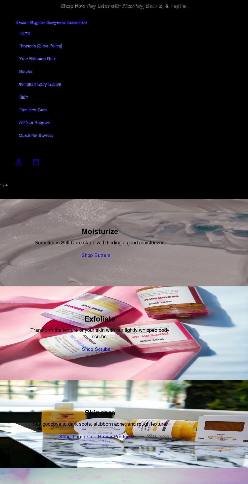 brownsugher.com shopify website screenshot