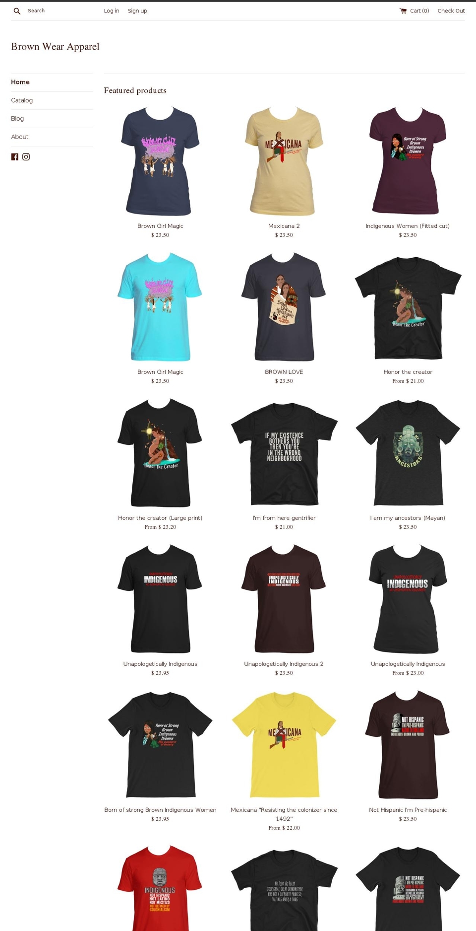 brownwearapparel.com — Shopify storefront screenshot