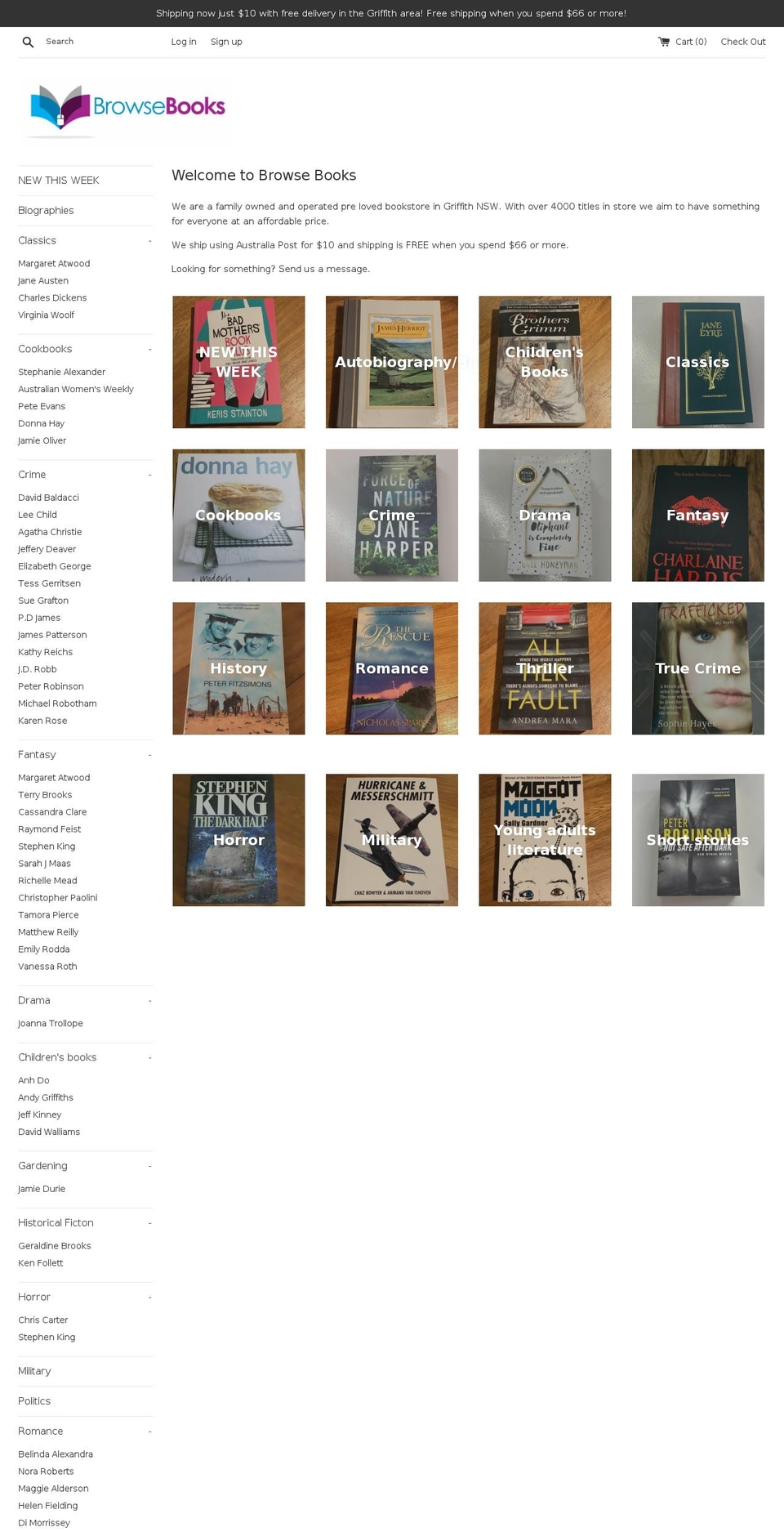 browsebooks.com.au shopify website screenshot