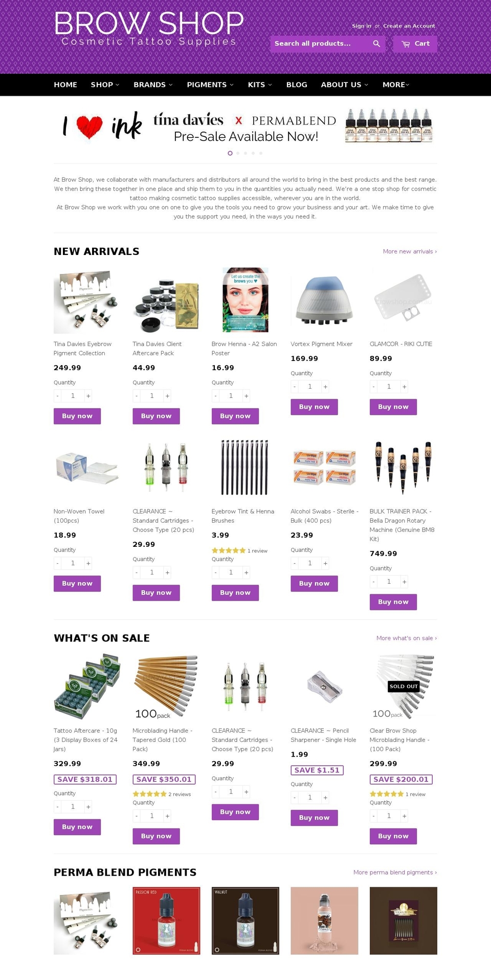 browshop.com.au shopify website screenshot