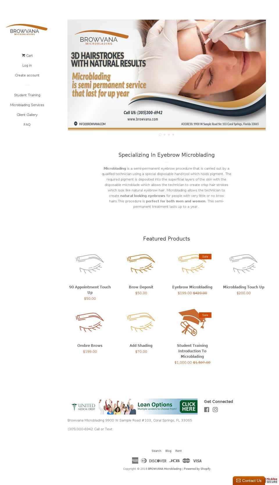 browvana.com shopify website screenshot