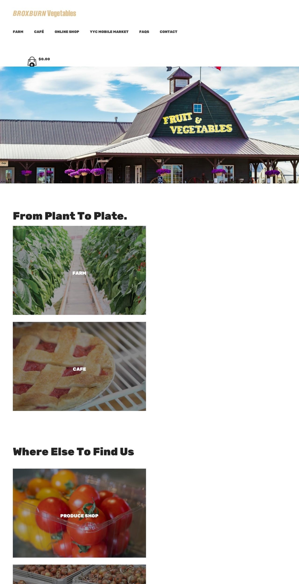 broxburn-vegetables.com shopify website screenshot