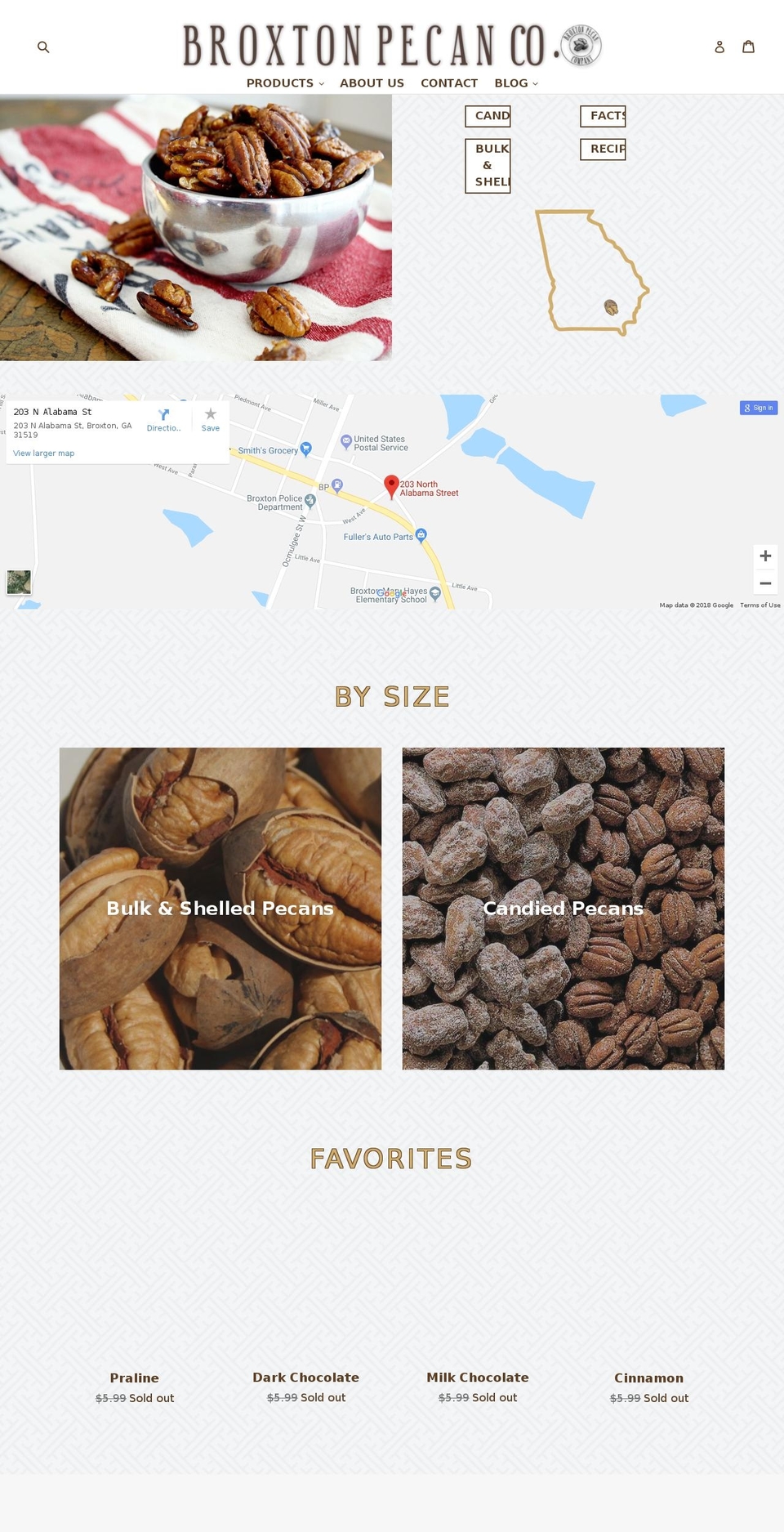 broxtonpecan.com — Shopify storefront screenshot