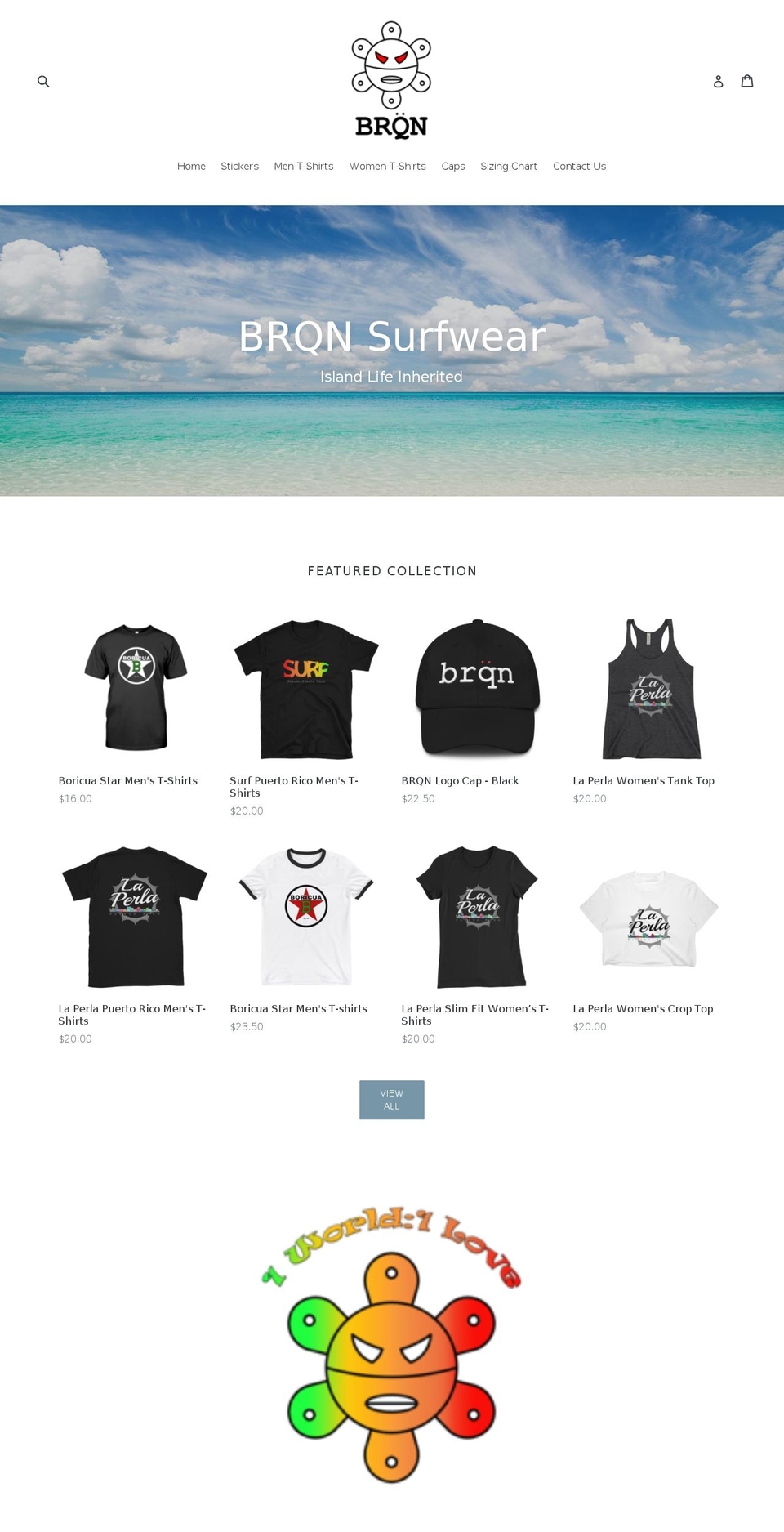 brqnsurfwear.com — Shopify storefront screenshot