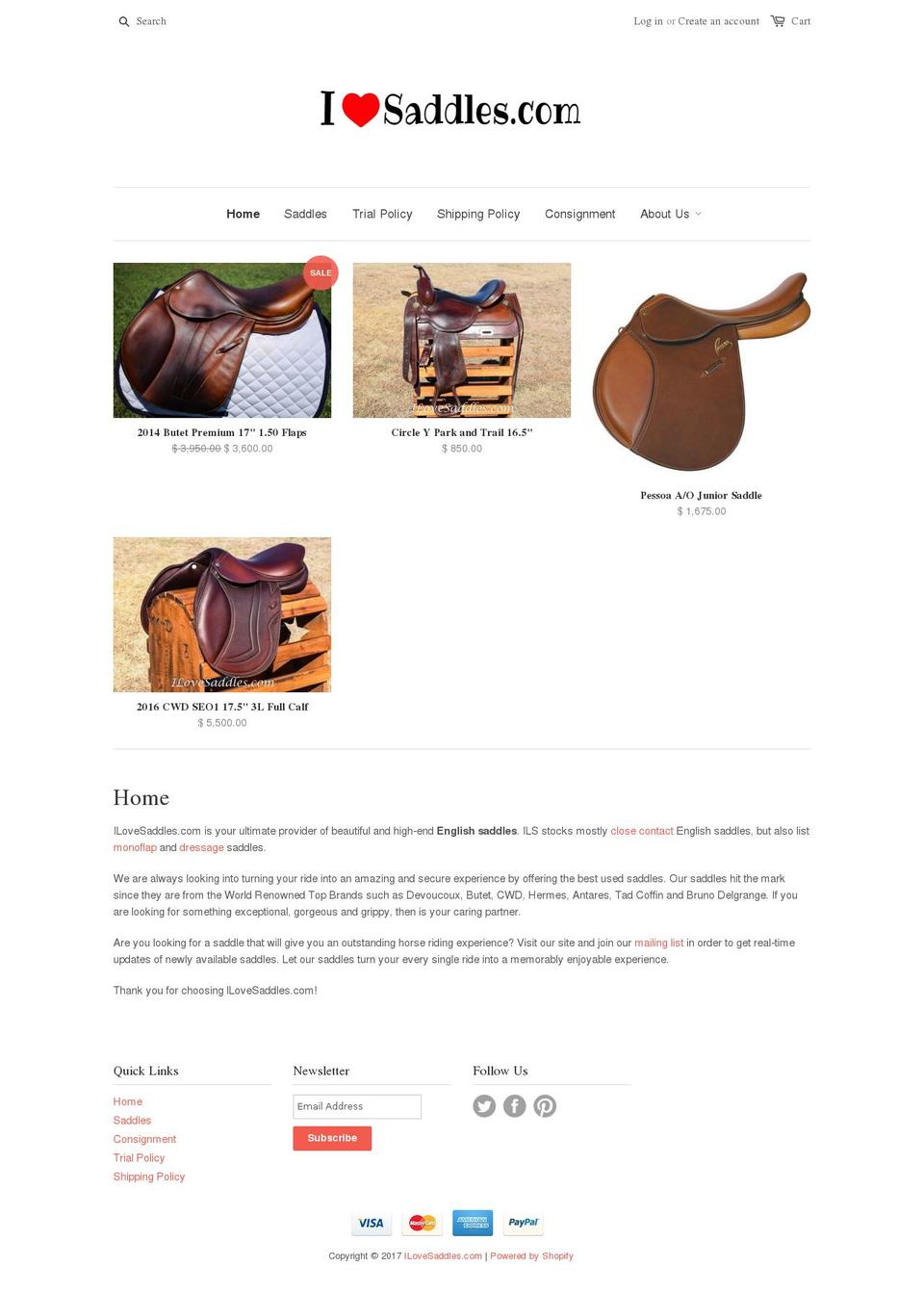 brsaddles.com shopify website screenshot