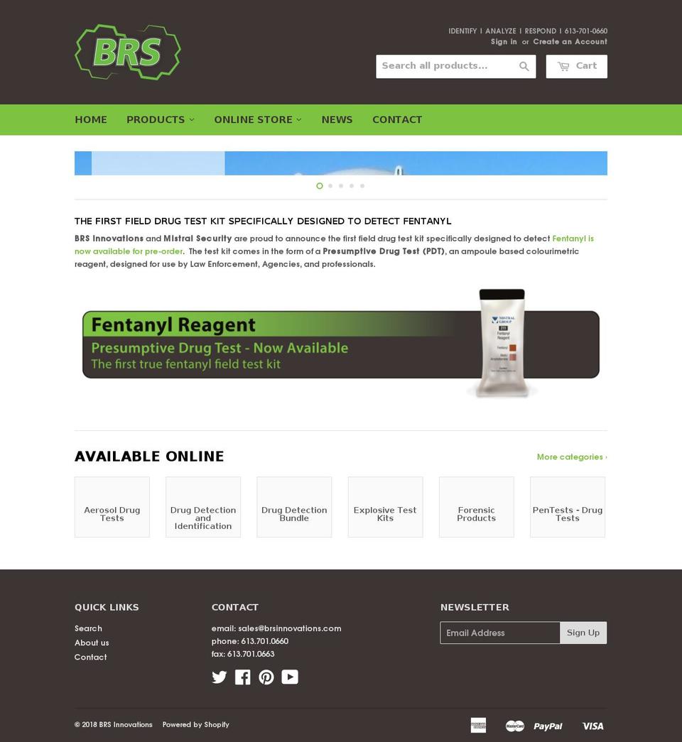 brsinnovations.ca shopify website screenshot