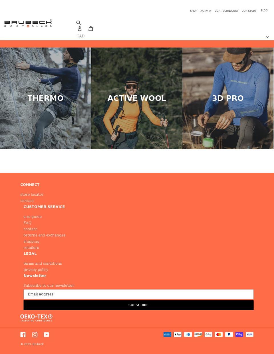 brubeck.com shopify website screenshot