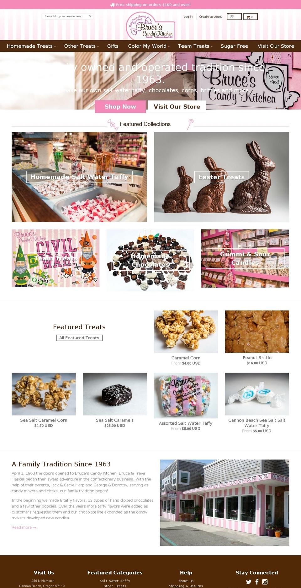 brucescandy.com shopify website screenshot