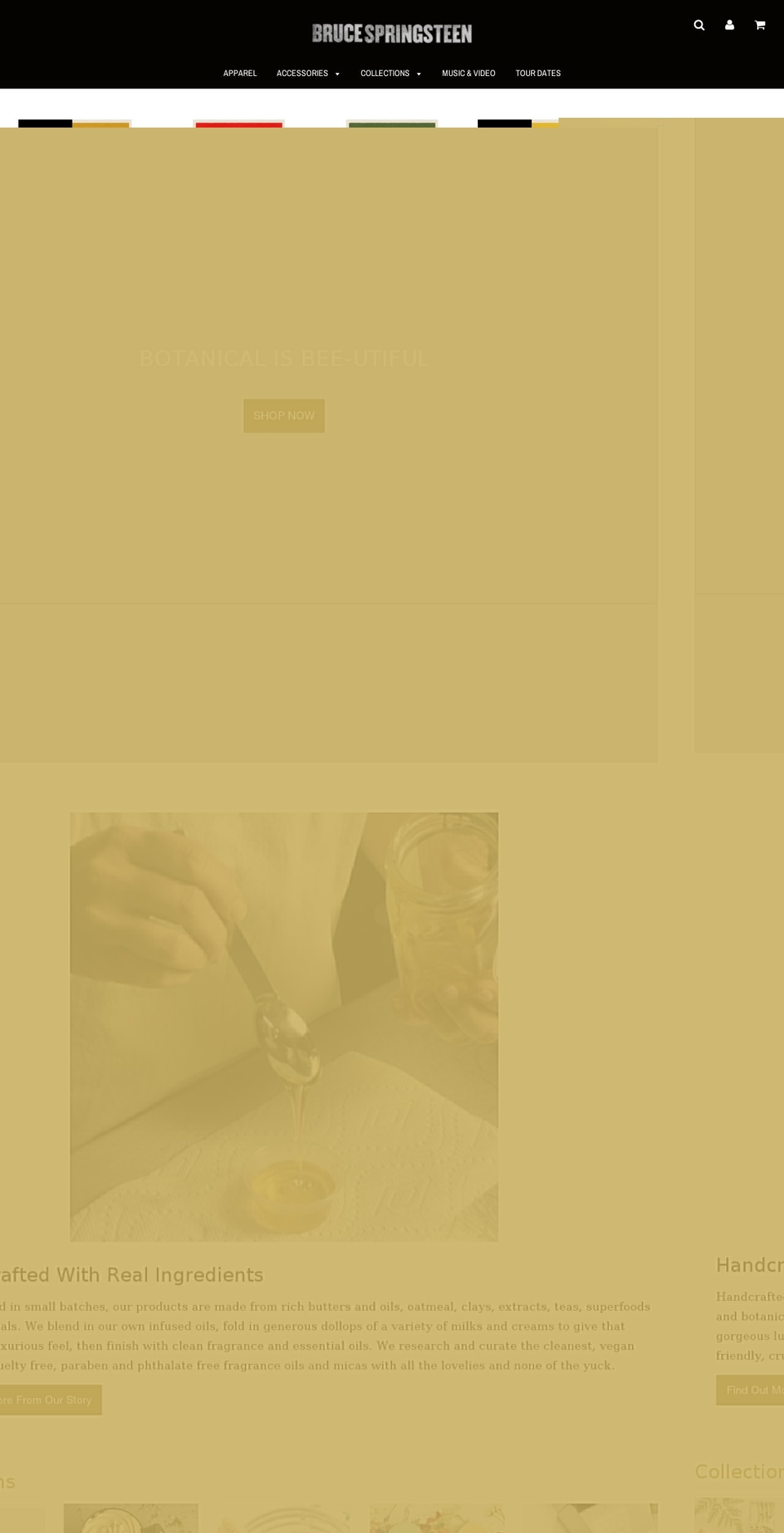 brucespringsteenstoreuk.com shopify website screenshot