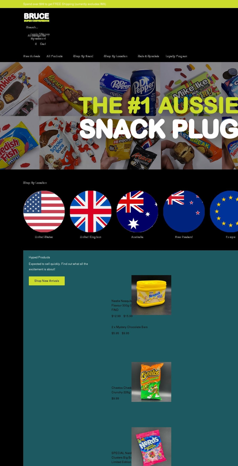 brucesuper.com.au shopify website screenshot