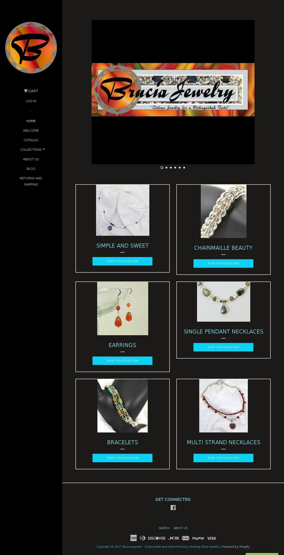 bruciajewelry.com shopify website screenshot