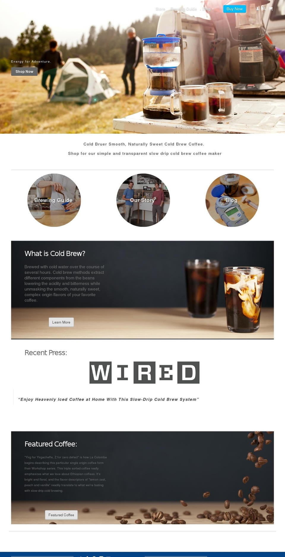 Holiday Web Shopify theme site example bruercoffee.com