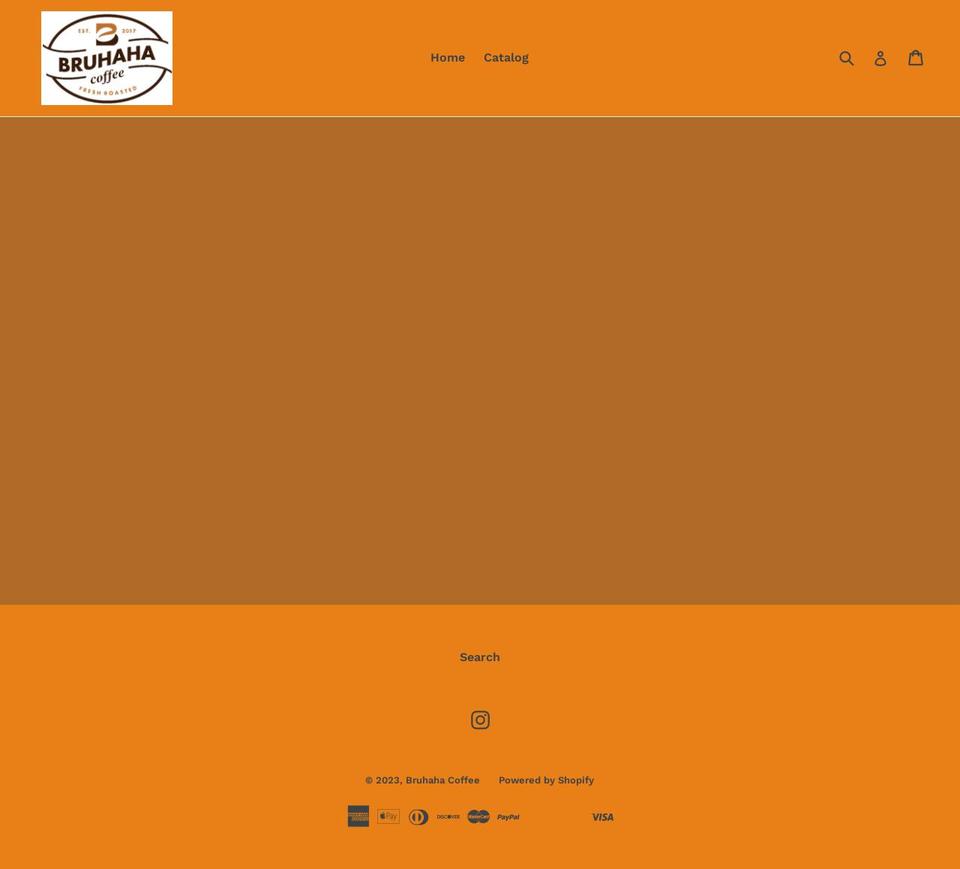 bruhahacoffee.com — Shopify storefront screenshot