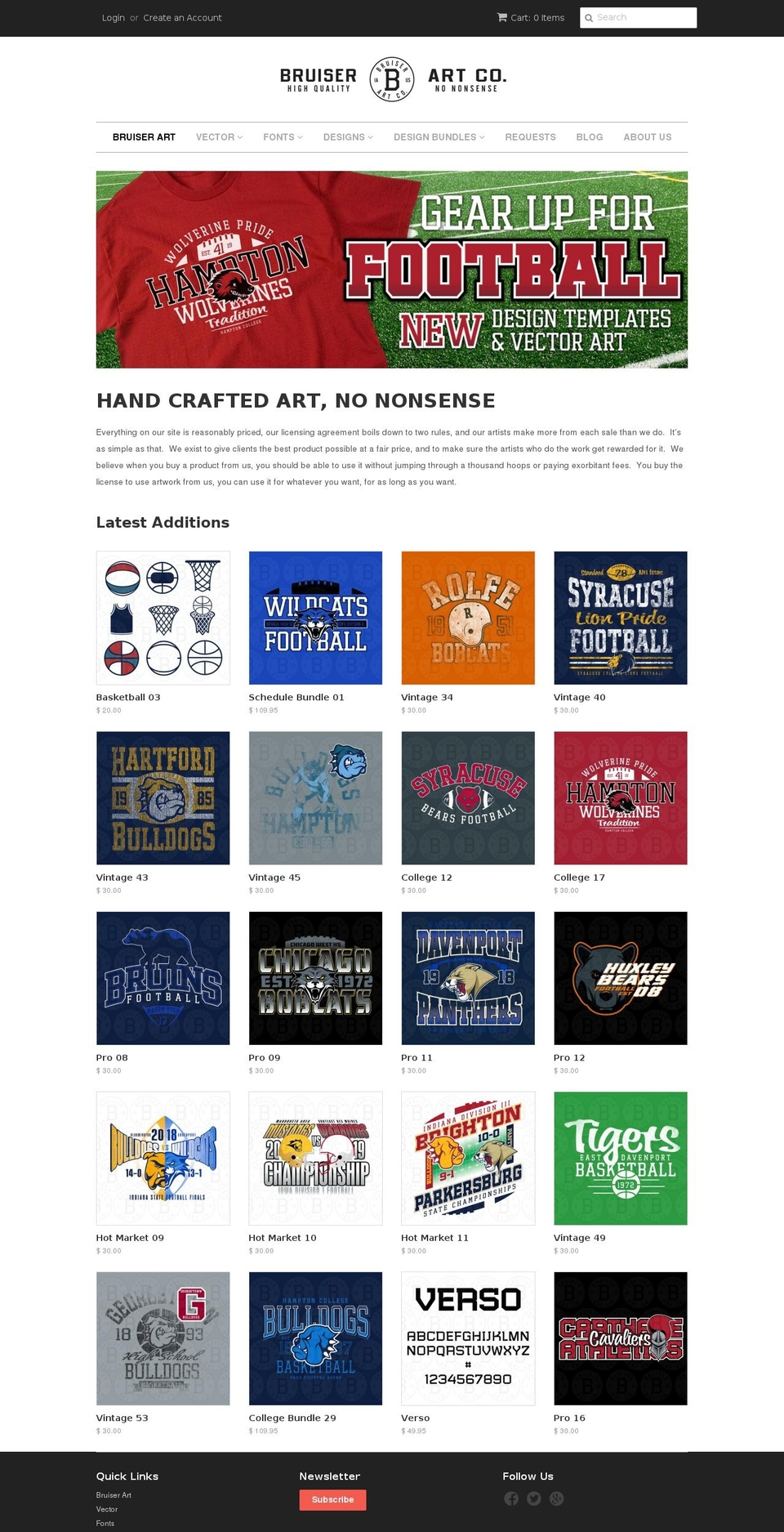 bruiserart.com shopify website screenshot