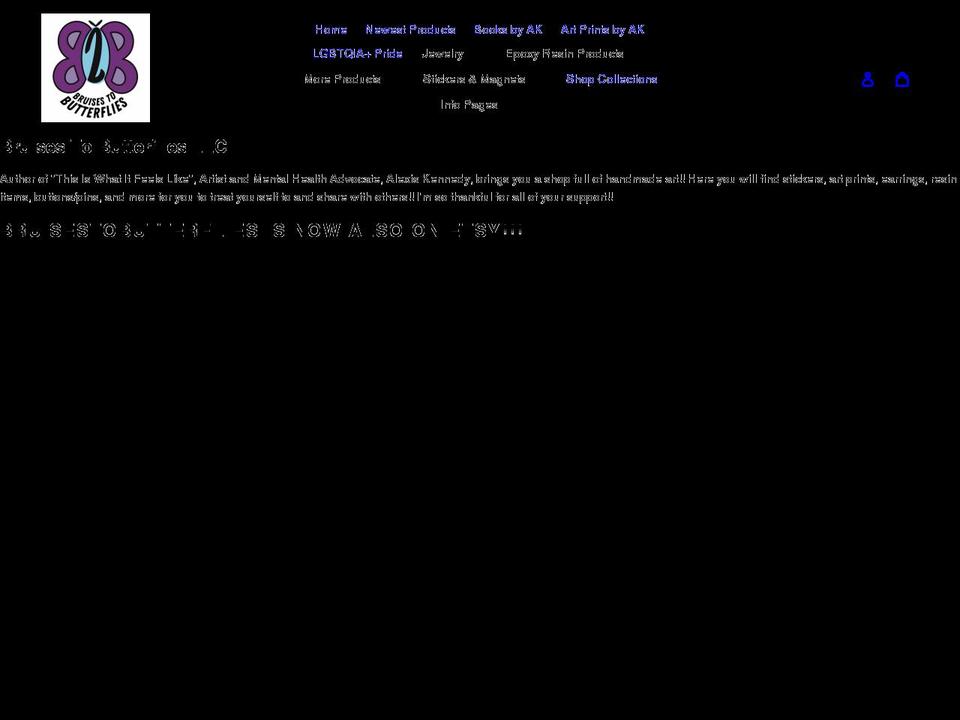 bruisestobutterflies.com shopify website screenshot