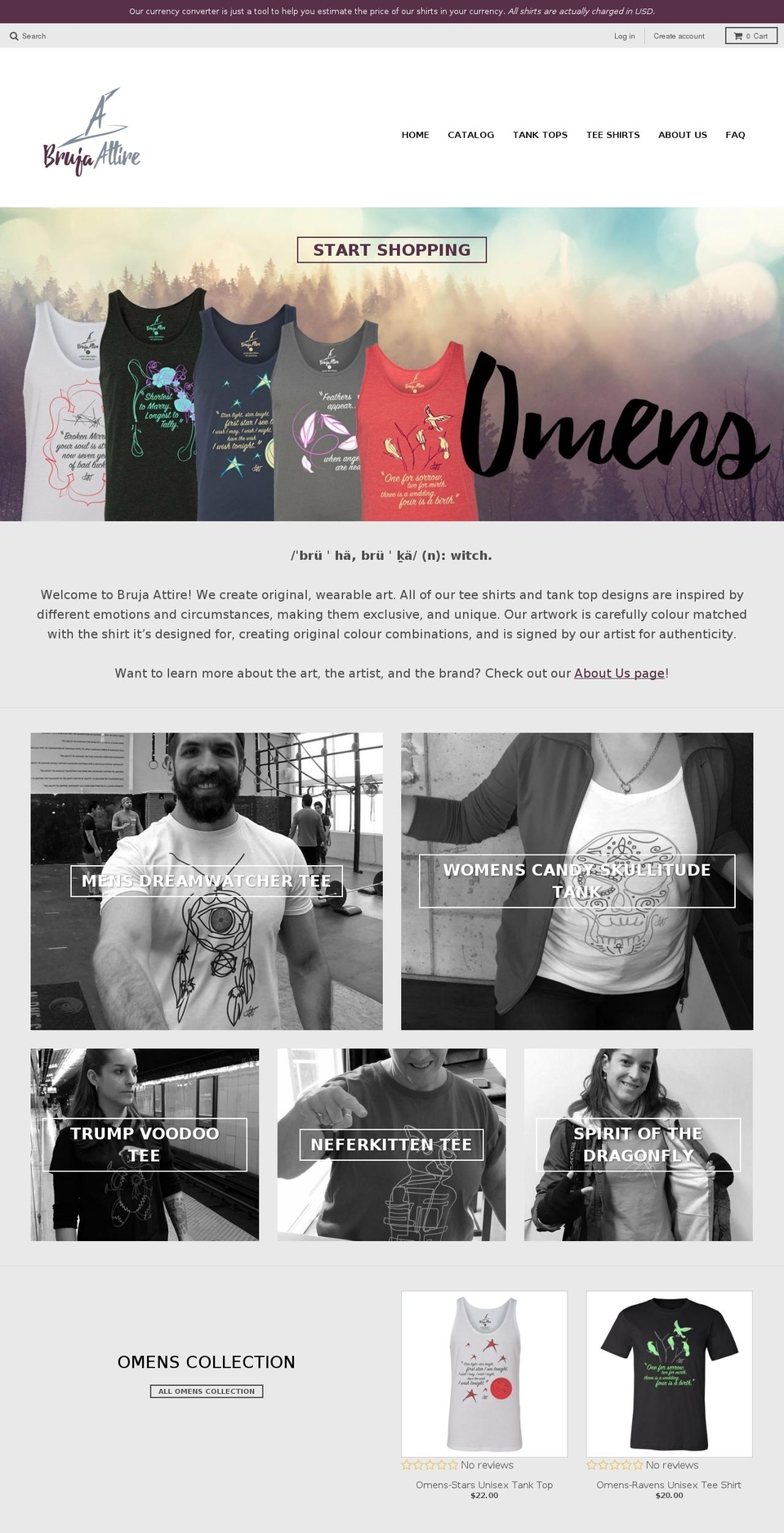 brujaattire.com — Shopify storefront screenshot