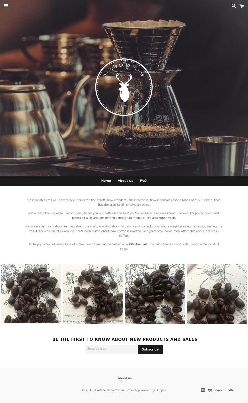 brulerie-de-la-chasse.com — Shopify storefront screenshot