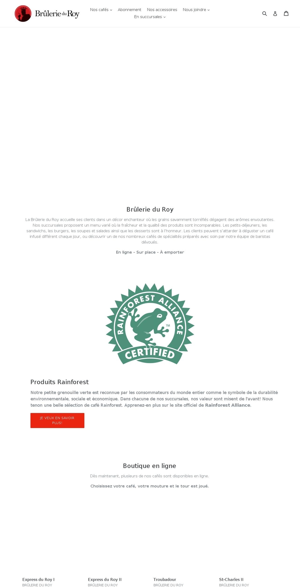 brulerieduroy.com shopify website screenshot