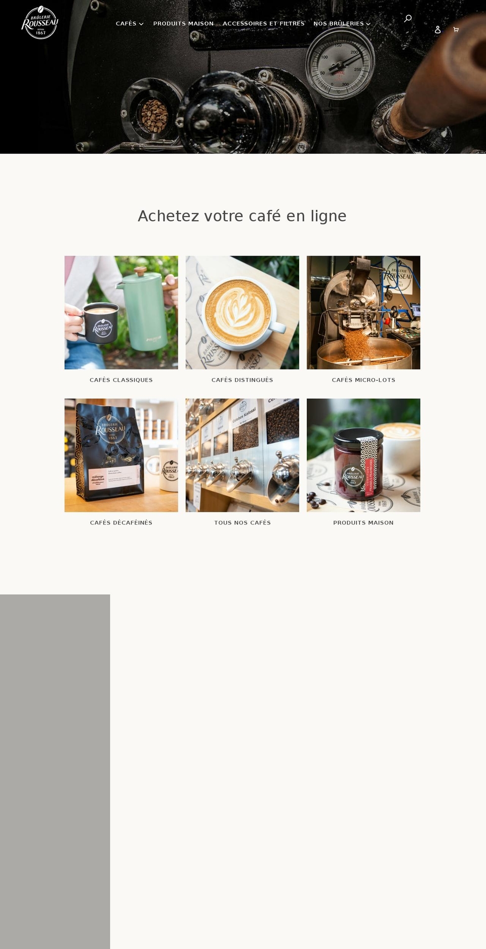 brulerierousseau.com shopify website screenshot