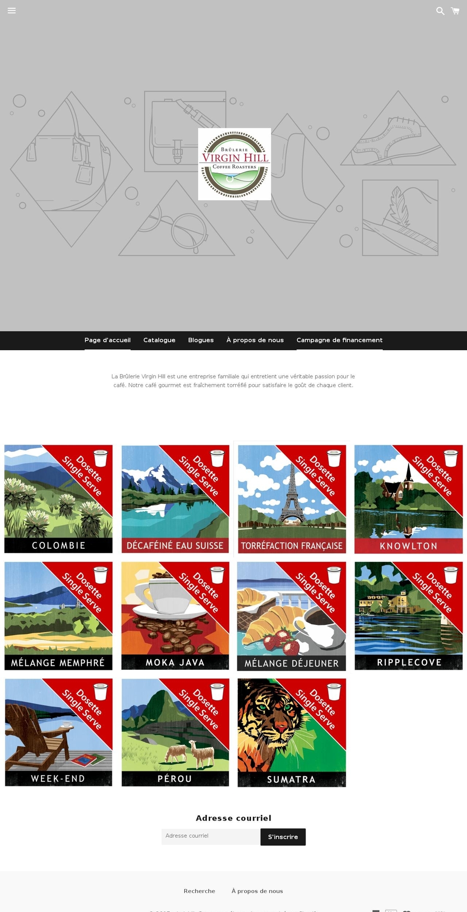 brulerievirginhill.com shopify website screenshot