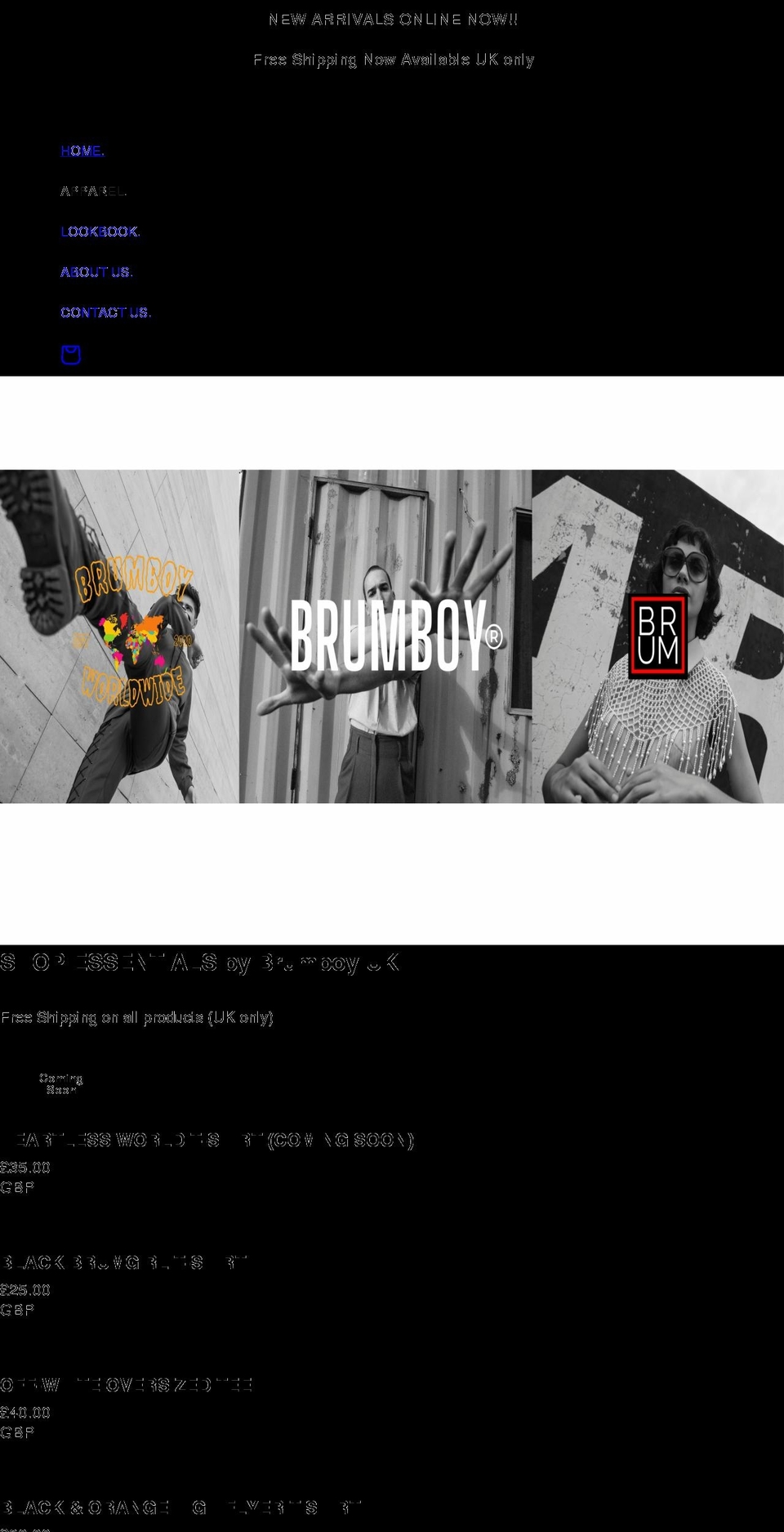brumboy.com shopify website screenshot