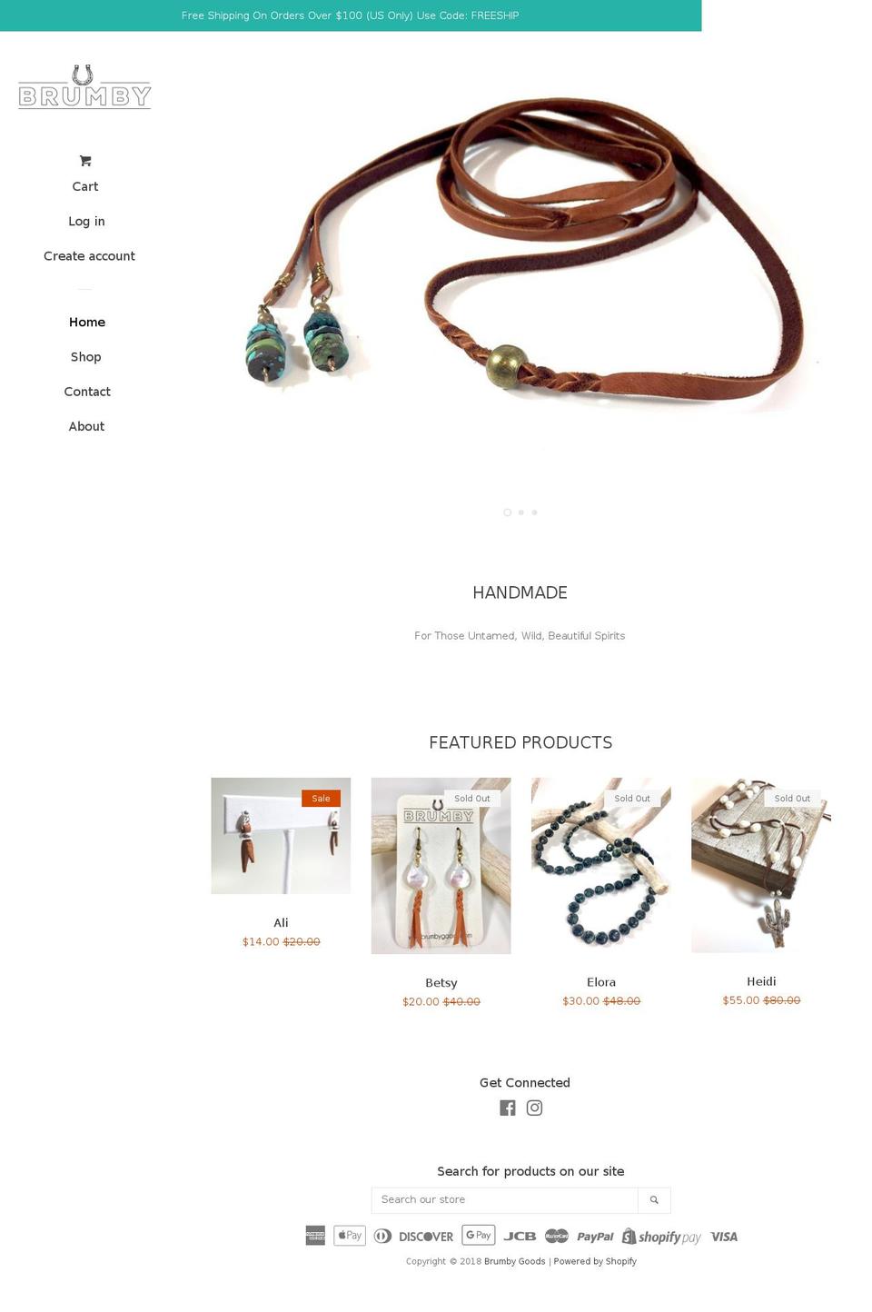 brumbygoods.com shopify website screenshot