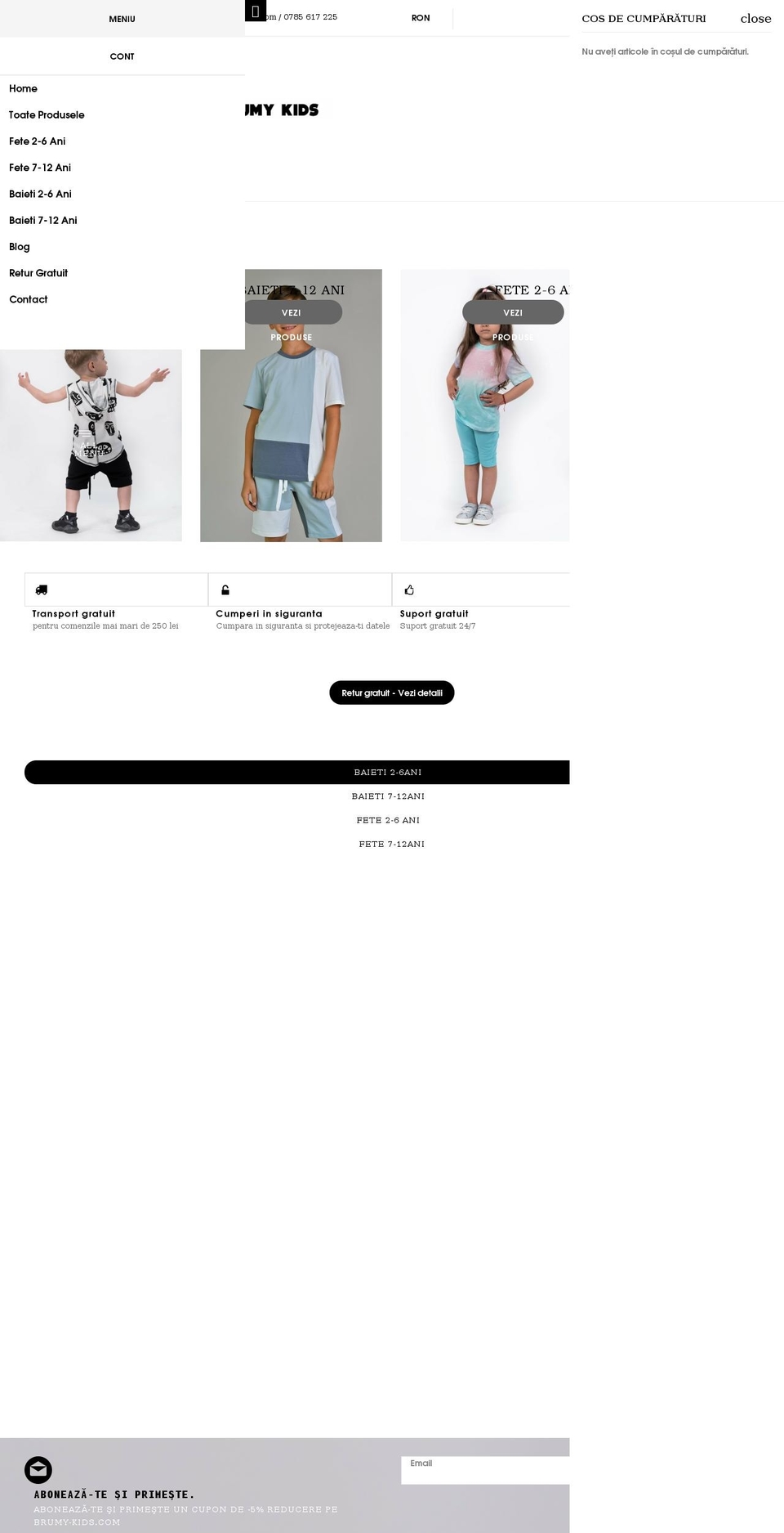 Trendway Shopify theme site example brumy-kids.com