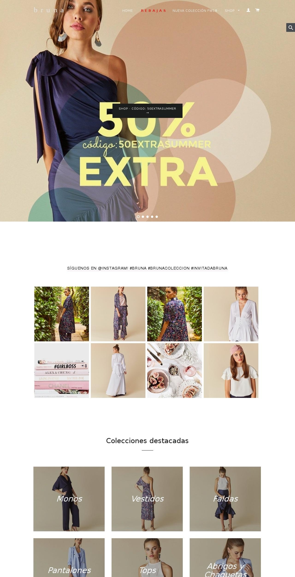 brunacollection.com — Shopify storefront screenshot