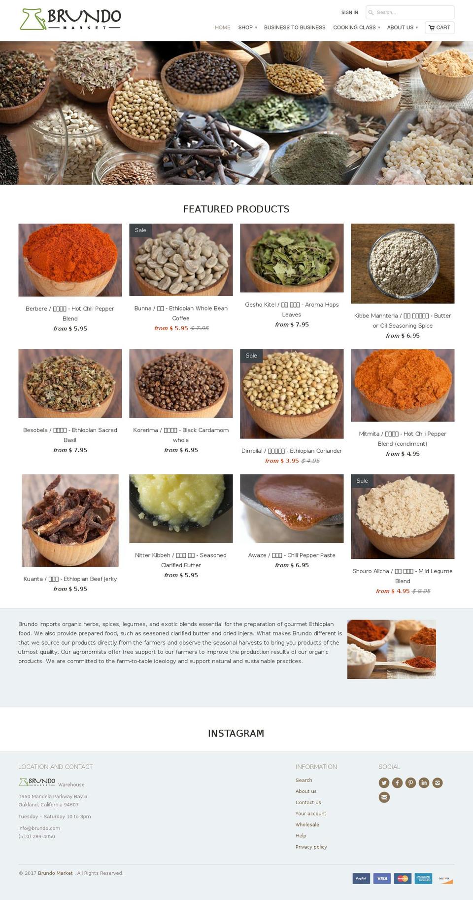 brundo.com shopify website screenshot