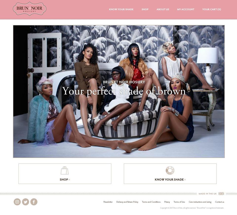 brunetnoir.com shopify website screenshot