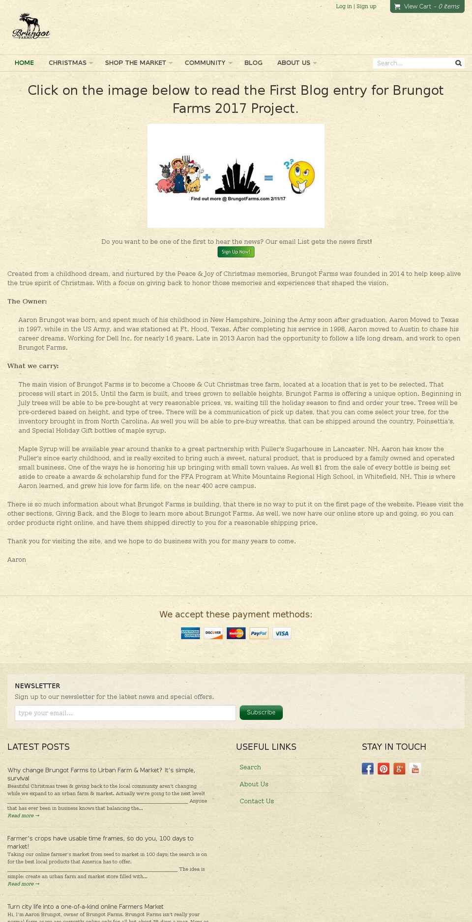 brungotfarms.com shopify website screenshot